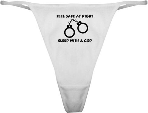 CafePress Sleep With A Cop Classic Thong Underwear, Womens Panties in Saudi Arabia