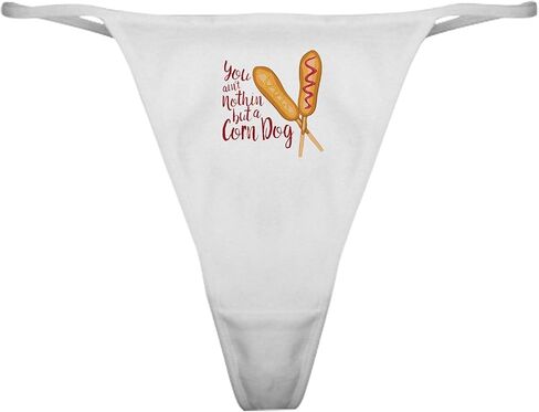 ملابس داخلية رفيعة كلاسيكية من CafePress Nothin But Corn Dog، سراويل داخلية نسائية in Saudi Arabia