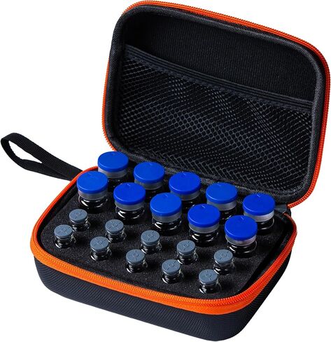 حافظة تخزين حامل ثلاجة الأنسولين لمرضى السكر، 8 فتحات، تناسب معيار التخزين وقوارير طويلة 10 مل U-100، أسود in Kuwait