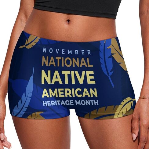 Native American Heritage Month Indigenous Pride Women's Underwear Boxer Briefs Soft Stretch Waisted Trunks in Saudi Arabia
