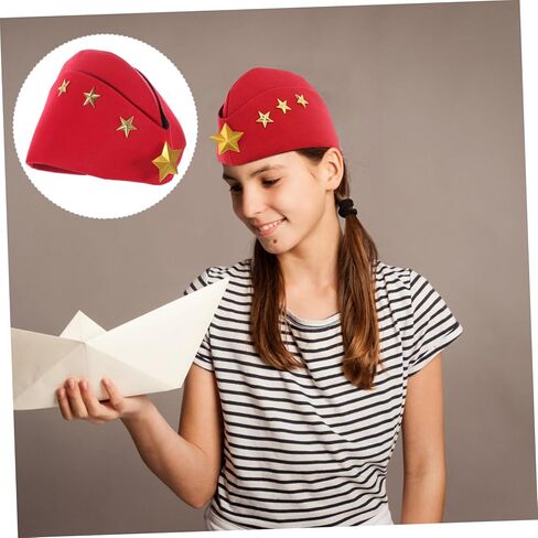 Sailor Dance Hat Berets Cap for Square Dance Stylish and Cozy Stewardess Boat Cap for Parties and Performances Unisex Design Red in Saudi Arabia