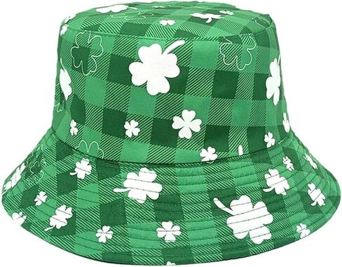 قبعة دلو يوم القديس باتريك للنساء والرجال للجنسين قبعات البرسيم قبعة الشمس قابلة للتعبئة في الهواء الطلق والسفر على الشاطئ قبعات صياد السمك in Kuwait