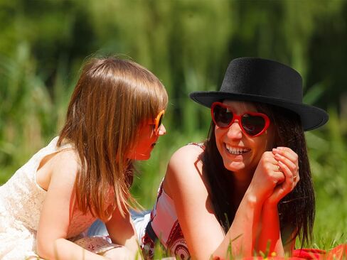 Fashion Classic Black Fedora Hats + Red Heart Sunglasses Costume Outfit - Flat Wide Brim Church Cap Jazz Hat in Saudi Arabia