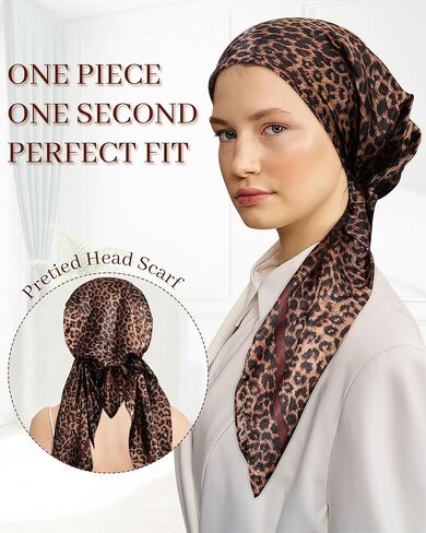 AWAYTR Pretied Head Scarf for Women - 2 Pack Chemo Patients Headwear Cancer Hair Loss Scarf Head Wrap Cover Hat Turban Cover in Saudi Arabia