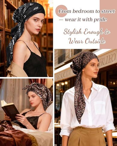 AWAYTR Pretied Head Scarf for Women - 2 Pack Chemo Patients Headwear Cancer Hair Loss Scarf Head Wrap Cover Hat Turban Cover in Saudi Arabia