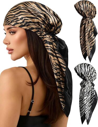AWAYTR Pretied Head Scarf for Women - 2 Pack Chemo Patients Headwear Cancer Hair Loss Scarf Head Wrap Cover Hat Turban Cover in Saudi Arabia