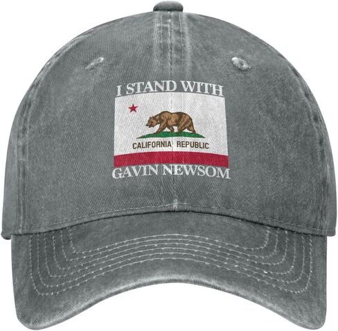 I Stand with Governor Gavin Newsom Hat Free Gavin Newsom Hat Trucker Cap for Men Women Black in Saudi Arabia