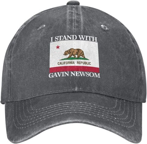 I Stand with Governor Gavin Newsom Hat Free Gavin Newsom Hat Trucker Cap for Men Women Black in Saudi Arabia