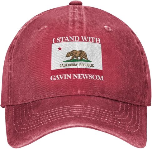 I Stand with Governor Gavin Newsom Hat Free Gavin Newsom Hat Trucker Cap for Men Women Black in Saudi Arabia