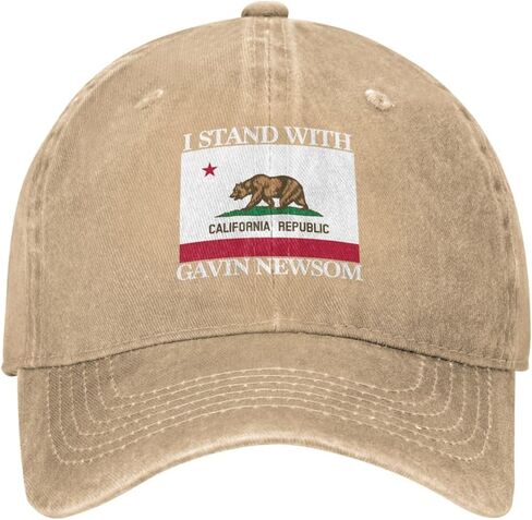 I Stand with Governor Gavin Newsom Hat Free Gavin Newsom Hat Trucker Cap for Men Women Black in Saudi Arabia