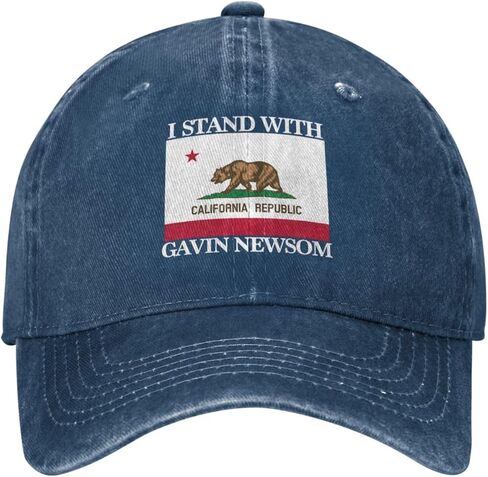 I Stand with Governor Gavin Newsom Hat Free Gavin Newsom Hat Trucker Cap for Men Women Black in Saudi Arabia