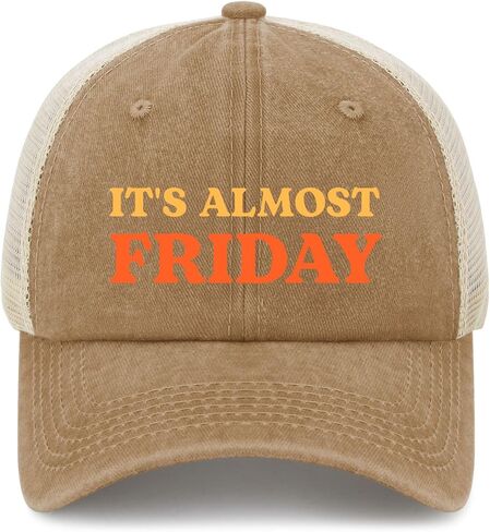 Funny Retros Vintages It's Almost Friday Trucker Hats Beach caps for Grandma in Saudi Arabia