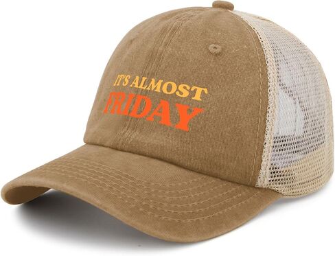 Funny Retros Vintages It's Almost Friday Trucker Hats Beach caps for Grandma in Saudi Arabia