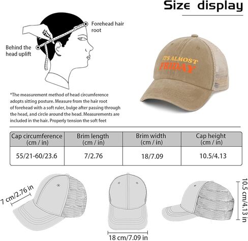 Funny Retros Vintages It's Almost Friday Trucker Hats Beach caps for Grandma in Saudi Arabia
