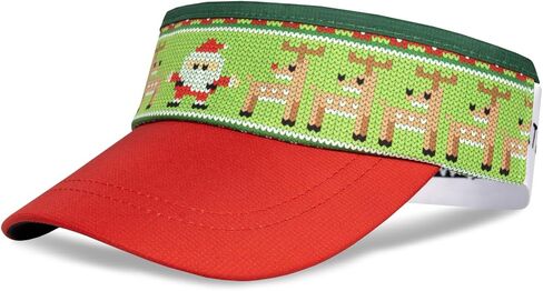 Headsweats Ugly Christmas Performance Visor Green/Red in Saudi Arabia