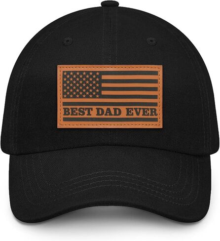 America Flag Best Dad Ever Hat Fathers Day Birthday Gifts for Dad from Daughter Son Wife, Black in Saudi Arabia