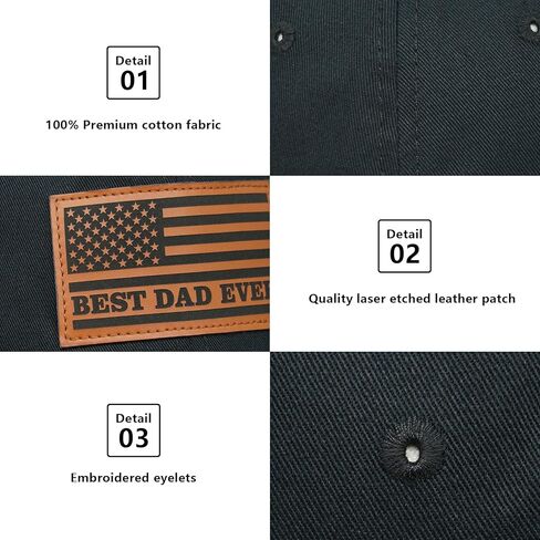 America Flag Best Dad Ever Hat Fathers Day Birthday Gifts for Dad from Daughter Son Wife, Black in Saudi Arabia
