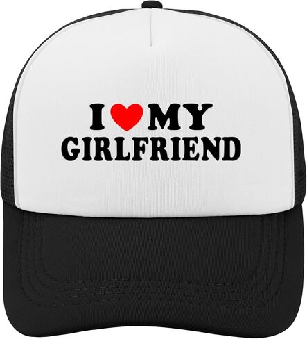 I Love My Boyfriend I Heart BF Funny Couple Valentines Gifts Hats Running Cap in Saudi Arabia