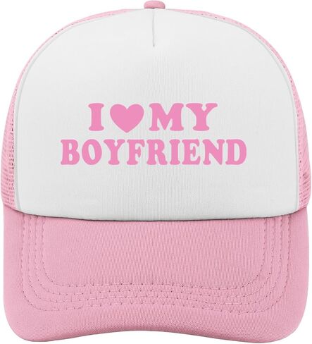 I Love My Boyfriend I Heart BF Funny Couple Valentines Gifts Hats Running Cap in Saudi Arabia