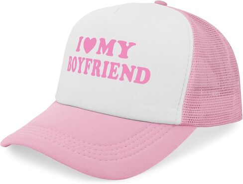 I Love My Boyfriend I Heart BF Funny Couple Valentines Gifts Hats Running Cap in Saudi Arabia
