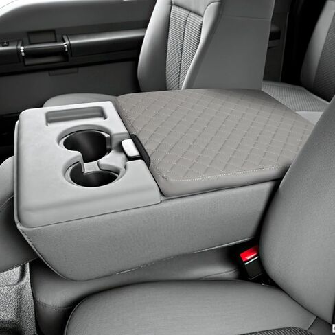 غطاء وحدة التحكم المركزية JOYTUTUS متوافق مع 2009-2014 Ford F150، غطاء مسند الذراع الجلدي لوحدة التحكم المركزية غطاء مسند الذراع in Kuwait