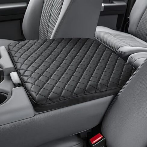 غطاء وحدة التحكم المركزية JOYTUTUS متوافق مع 2009-2014 Ford F150، غطاء مسند الذراع الجلدي لوحدة التحكم المركزية غطاء مسند الذراع in Kuwait
