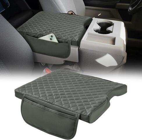 غطاء وحدة التحكم المركزية JOYTUTUS متوافق مع 2009-2014 Ford F150، غطاء مسند الذراع الجلدي لوحدة التحكم المركزية غطاء مسند الذراع in Kuwait