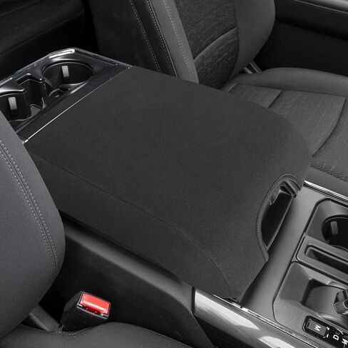 غطاء وحدة التحكم المركزية JOYTUTUS متوافق مع 2009-2014 Ford F150، غطاء مسند الذراع الجلدي لوحدة التحكم المركزية غطاء مسند الذراع in Kuwait