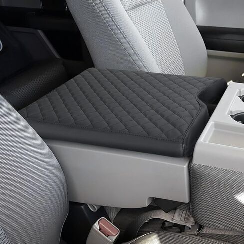 غطاء وحدة التحكم المركزية JOYTUTUS متوافق مع 2009-2014 Ford F150، غطاء مسند الذراع الجلدي لوحدة التحكم المركزية غطاء مسند الذراع in Kuwait