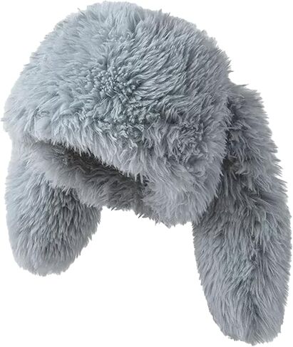 Bunny Ears Hat Fuffy Bunny Hat Cute Y2K Furry Rabbit Beanies for Indoor Outdoor Festival Party in Saudi Arabia