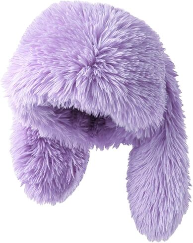 Bunny Ears Hat Fuffy Bunny Hat Cute Y2K Furry Rabbit Beanies for Indoor Outdoor Festival Party in Saudi Arabia