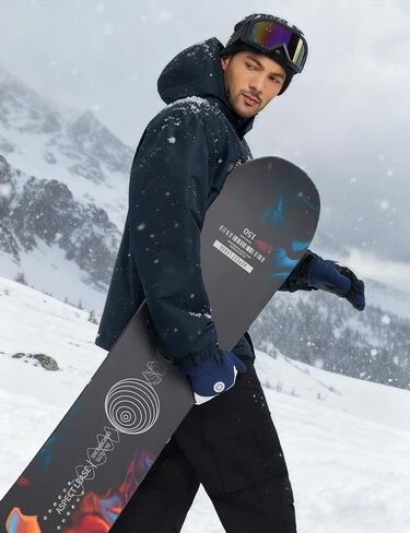 ASPO Men's Waterproof Ski Jacket Winter Warm Snow Coat Fleece lined Snowboard Hooded Mountain Windbreaker Raincoat Hiking in Saudi Arabia