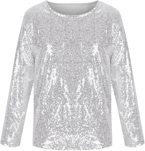 Girls Long Sleeve Sequin Top Dance 5-15 Y Holiday Outifts for Evening Cocktail Party Christmas New Year's in Saudi Arabia