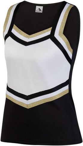 Augusta Activewear Girls Pike Shell, Black/White/Metallic Gold, Small in Saudi Arabia