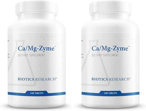 Biotics Research CaMgZyme 300 مجم سيترات الكالسيوم، مغنيسيوم، عالي الامتصاص، على شكل أقراص، ثقافة الخضروات العضوية الخام، صحة العظام، صحة القلب 120 قرصًا in Kuwait