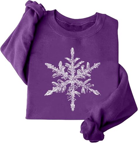 Girls Snowflake Long Sleeve Sweatshirt Kids Minimalist Crewneck Pullover Hoodie Tween Fall Casual Sweater Trendy Shirts in Saudi Arabia