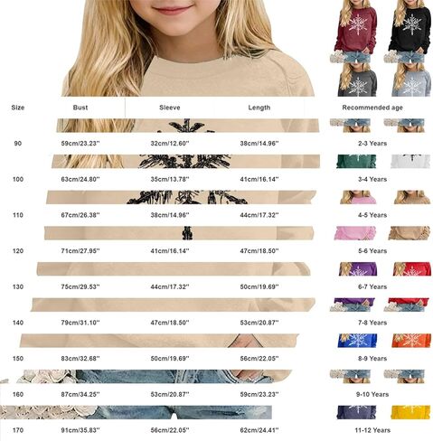 Girls Snowflake Long Sleeve Sweatshirt Kids Minimalist Crewneck Pullover Hoodie Tween Fall Casual Sweater Trendy Shirts in Saudi Arabia