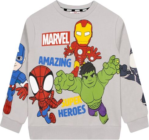 Marvel Sweatshirt, Spidey And His Amazing Friends Boys Sweater, Spiderman Kids Jumper, Superhero Boys Clothes in Saudi Arabia