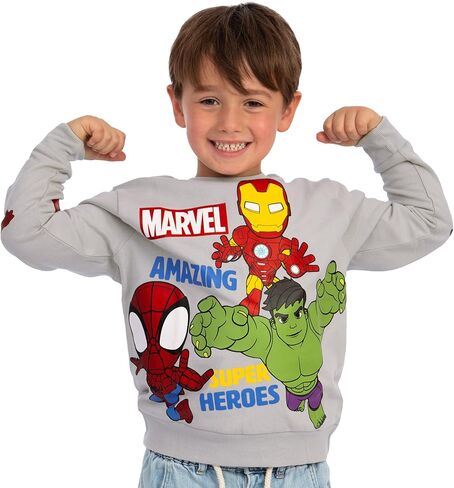 Marvel Sweatshirt, Spidey And His Amazing Friends Boys Sweater, Spiderman Kids Jumper, Superhero Boys Clothes in Saudi Arabia