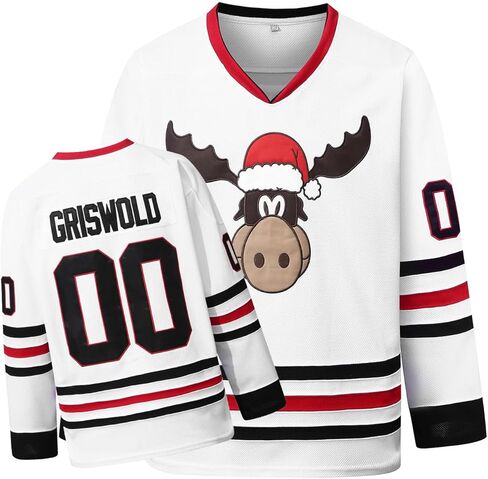 الشباب Griswold #00 فيلم عيد الميلاد الهوكي الفانيلة مخيط الحروف والأرقام S-L in Kuwait