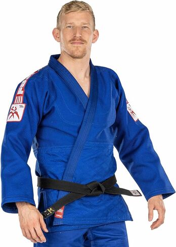FUJI USA Judo Single Weave Judo Gi Uniform - Kids & Adults Cotton Training Gi for Judo and Karate, Blue, Size 4 in Saudi Arabia