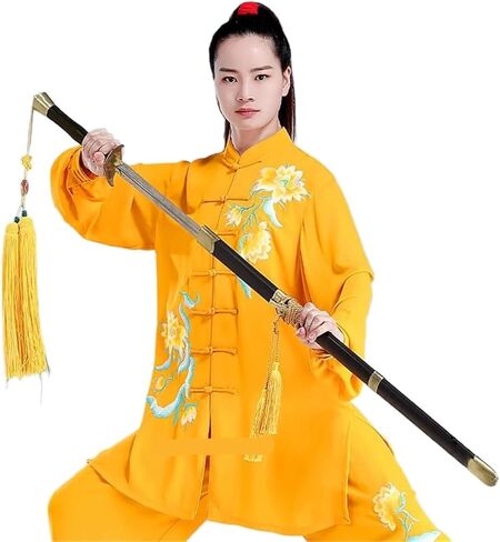 Embroidered Tai Chi Uniform Spring Autumn Loose Fit for Martial Arts Performance & Competition for Men & Women in Saudi Arabia