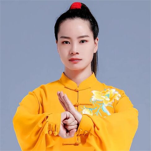 Embroidered Tai Chi Uniform Spring Autumn Loose Fit for Martial Arts Performance & Competition for Men & Women in Saudi Arabia