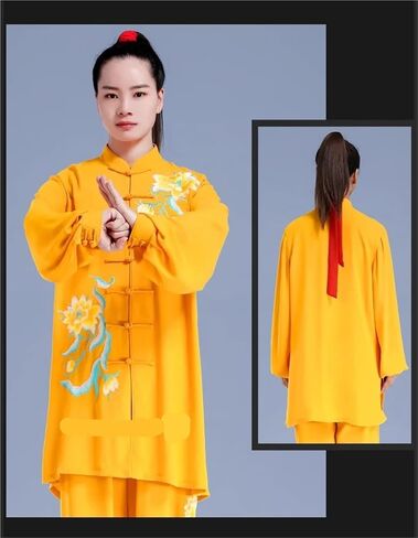 Embroidered Tai Chi Uniform Spring Autumn Loose Fit for Martial Arts Performance & Competition for Men & Women in Saudi Arabia