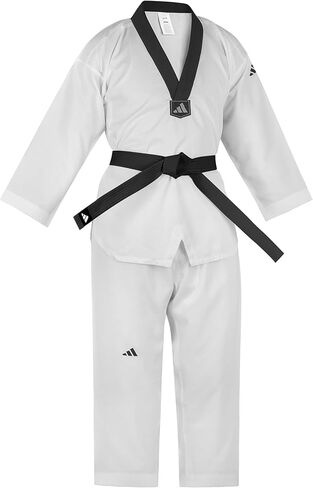 adidas adiTKD Black Belt Taekwondo Student Uniform - Black V-Neck in Saudi Arabia