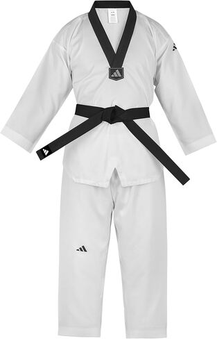 adidas adiTKD Black Belt Taekwondo Student Uniform - Black V-Neck in Saudi Arabia