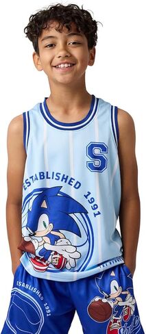 Bioworld Sonic the Hedgehog #91 Youth Boy Basketball Jersey and Lounge Shorts Set in Saudi Arabia