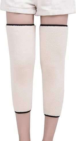 MioCloth الشتاء تدفئة الركبة الحرارية الكشمير الصوف الركبة وسادة للتزلج الدراجات الرقص آلام المفاصل دعم التهاب المفاصل in Saudi Arabia