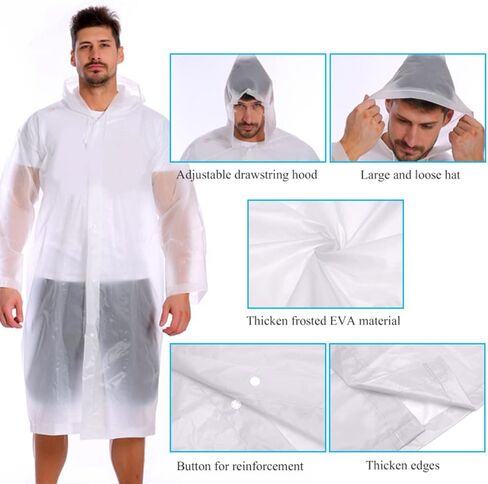Ultralight Rain Poncho Portable Waterproof Rain Coat Men Women Cycle Rain Cover Hooded Raincoat for Tourism Hiking in Saudi Arabia