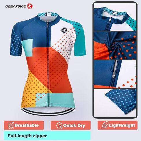 UGLY FROG FBA25 Women's Cycling Jersey Short Sleeve MTB Bike Clothing Road Bicycle Shirts Shorts Padded Pants in Saudi Arabia